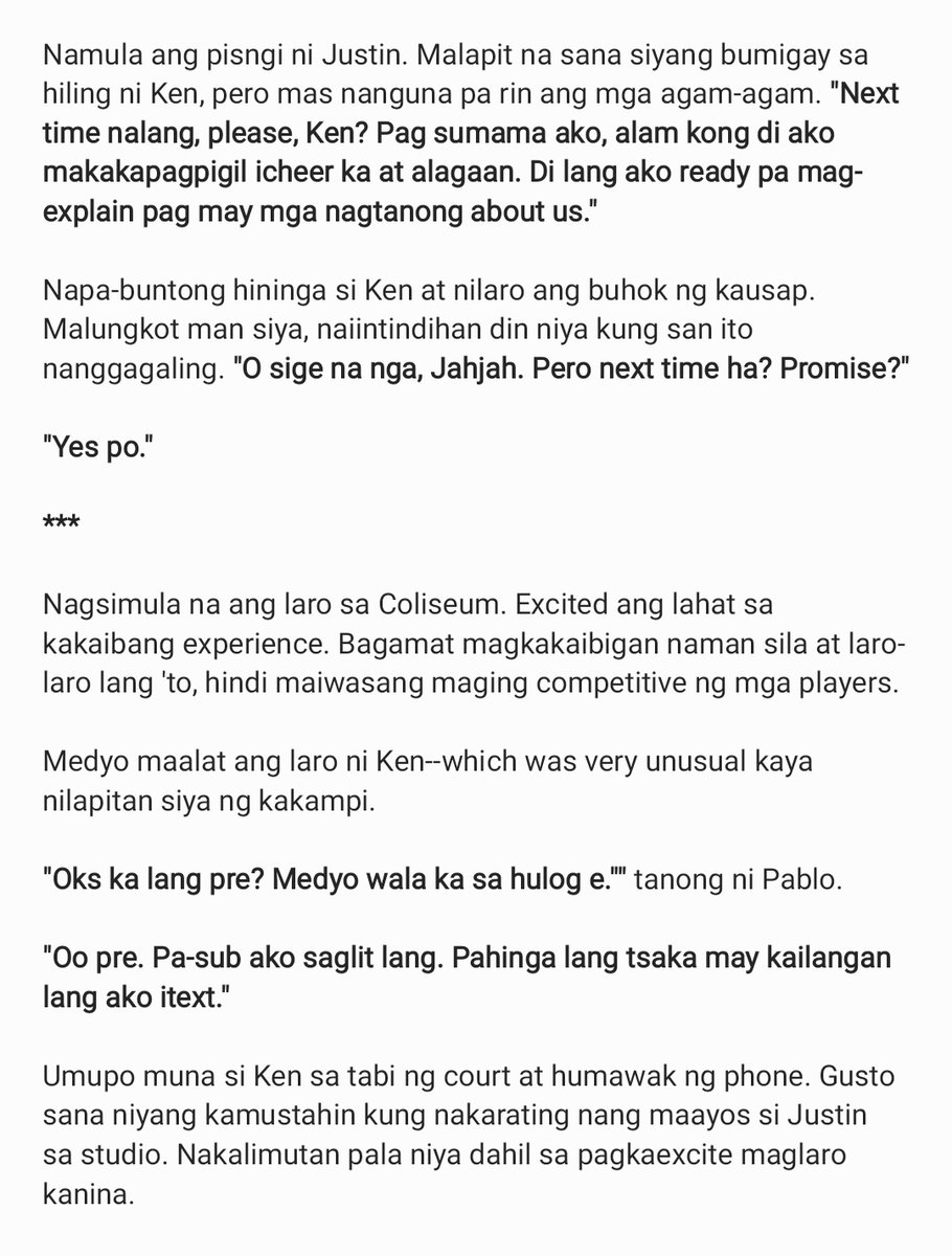 KutingAlways's tweet photo. • Ayaw mo ba talaga manood? •

A #KENTIN one-tweet imagine / kabag na nabuo dahil wala si Jah sa basketball game ni Ken sa Araneta.

Fictional. Pero sana ulit hindi. Hehe! https://t.co/o3t7XLY8f5