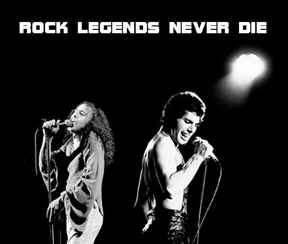 SukursalRock's tweet photo. Rock legends never die.
Legends with legends...
Freddie Mercury and Ronnie James Dio #RockOn #FreddieMercuryForever #Queen #Rock4Life #RonnieJamesDioForever #Legends #RIP📷Social Networks https://t.co/uHmyrQd3M0