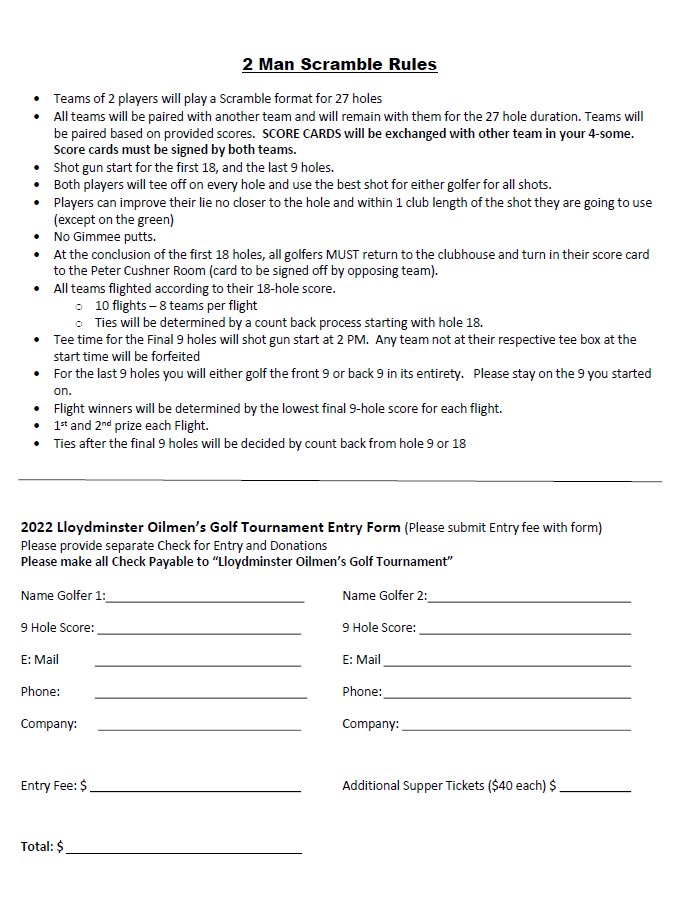 Lloyd Oilmen's Golf tweet media