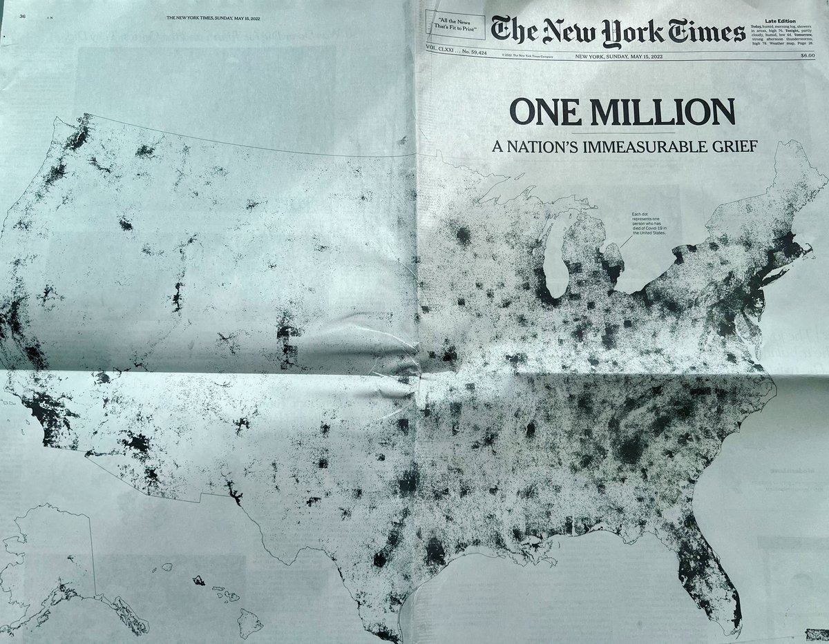 MaryamJKhalid's tweet photo. Yesterday’s @nytimes front page was both immensely powerful and deeply depressing. 2+ years in, 1 million dead in our country, and yet so much still needs to change https://t.co/QJown2mAl2