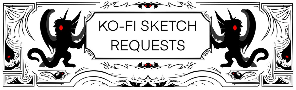 I'm opening K0-fi requests! Feel free to drop me a tip and I'll draw you a little something
Link in thread ↓↓↓
