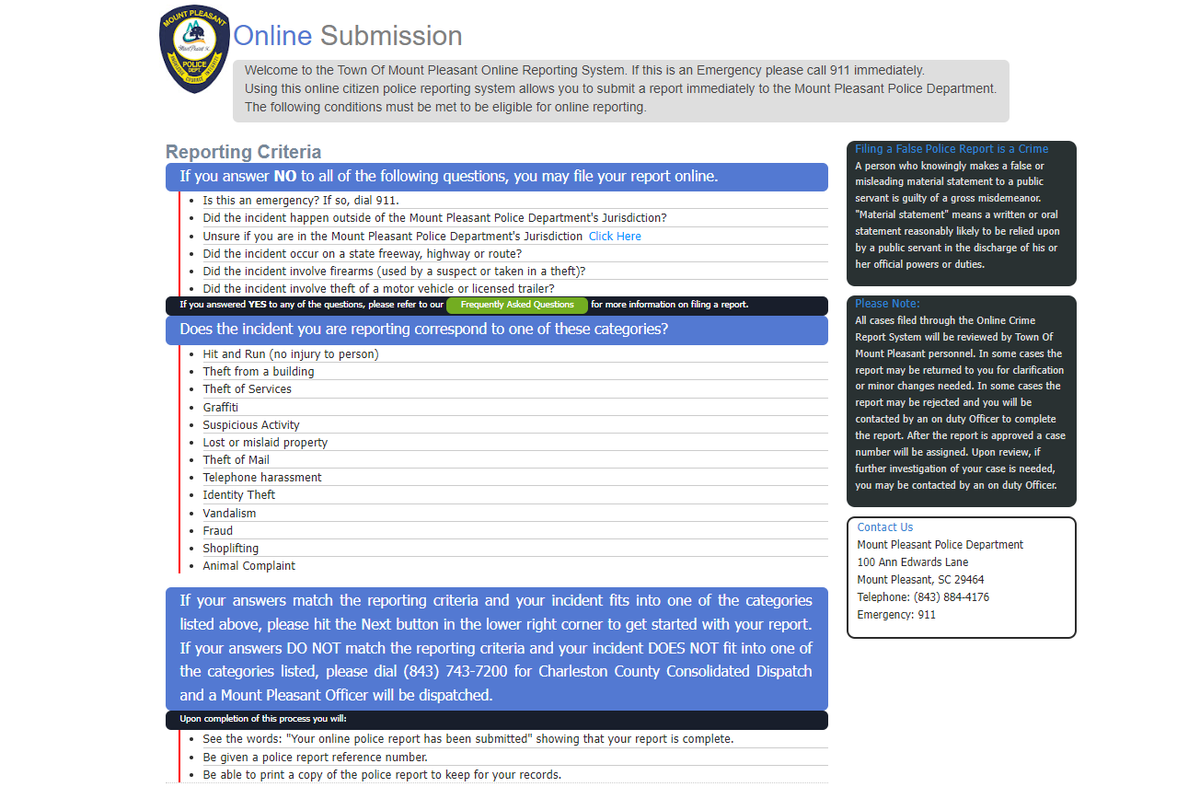 Mount Pleasant PD tweet media