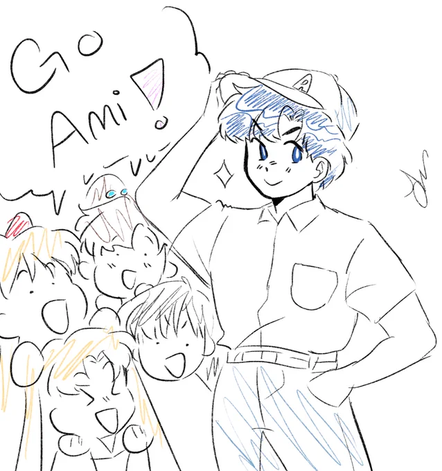 butch lesbian ami doodles #SailorMoon #makoami 