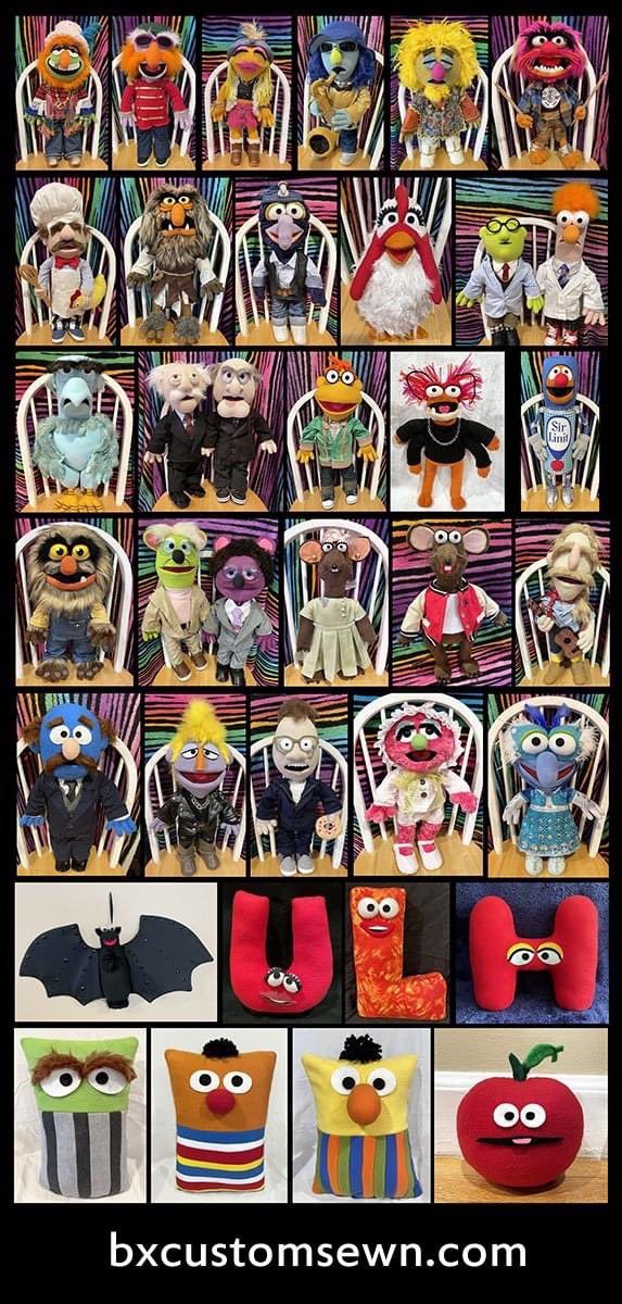 BxPersonified's tweet image. I don’t know who needs to see this today, but here’s an updated collage of all the Muppets I’ve been replicating lately. Always adding more! Please share my work! ❤️ #bxcustomsewn bxcustomsewn.com