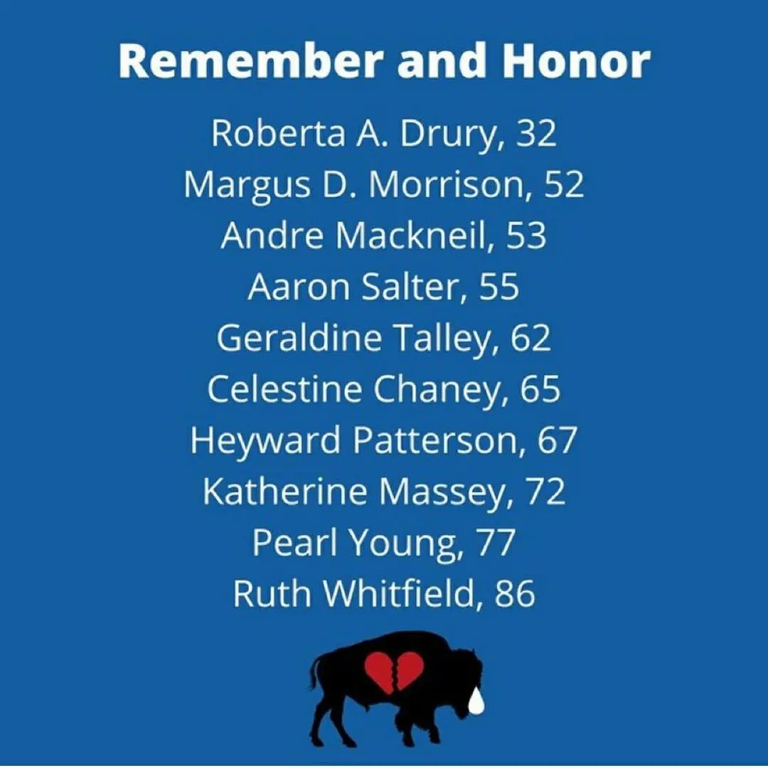 IllumiNative's tweet photo. We must speak out against the explicitly anti-Black, white supremacist shooting, that occurred in Buffalo &amp; confront the racist &amp; dangerous ideology that impacts people of color.  Our hearts &amp; prayers are with those who continue to experience violence &amp; racism.   #BuffaloMassacre https://t.co/zJMn6QnL9W