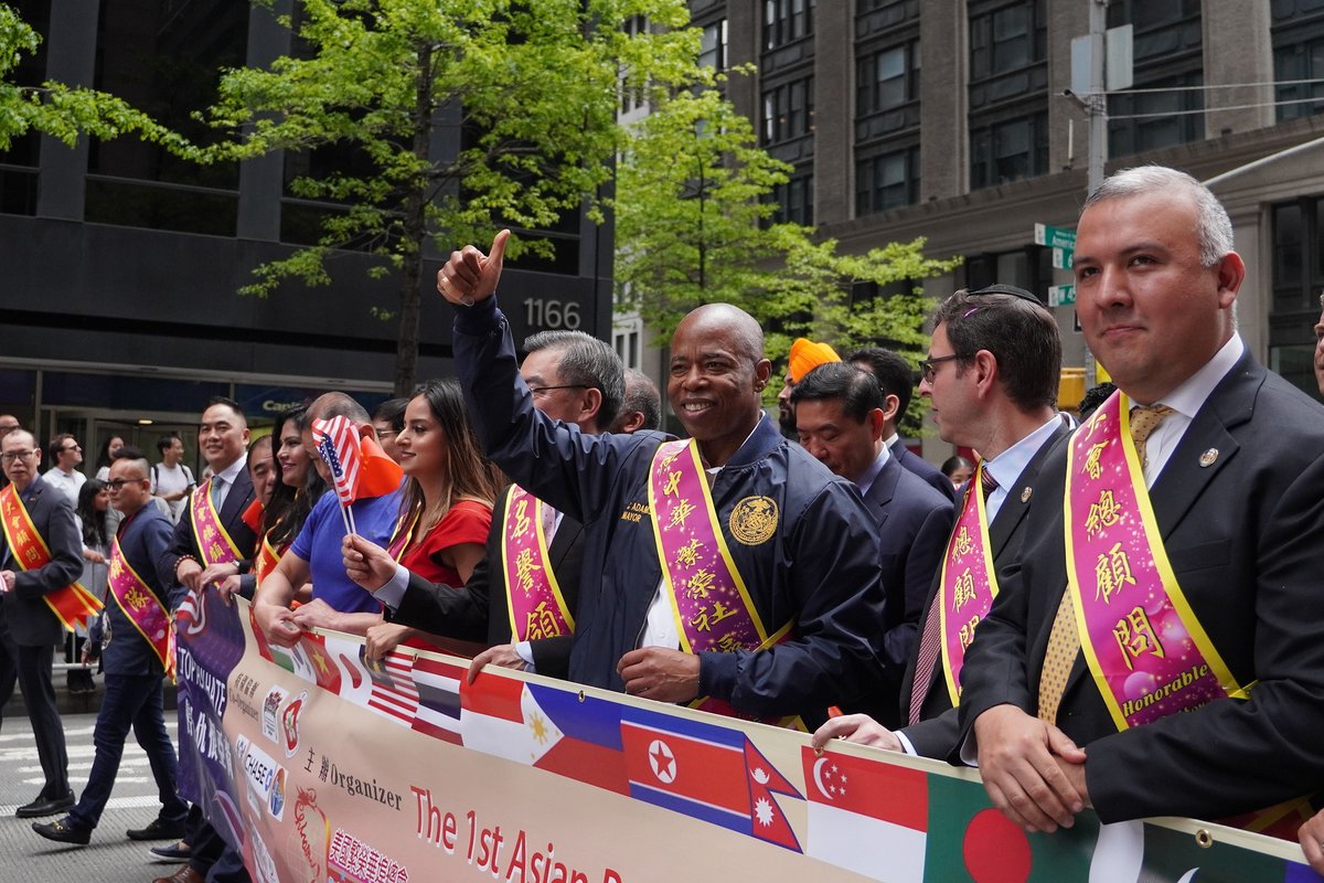 On Sunday, NYC held its first-ever #AAPIHeritageMonth Parade, celebrating our city's diverse Asian American and Pacific Islander community.

“As we work to combat a spike in hate crimes, it is important to support and uplift our AAPI brothers and sisters." – <a href="/NYCMayor/">Mayor Zohran Kwame Mamdani</a> Eric Adams