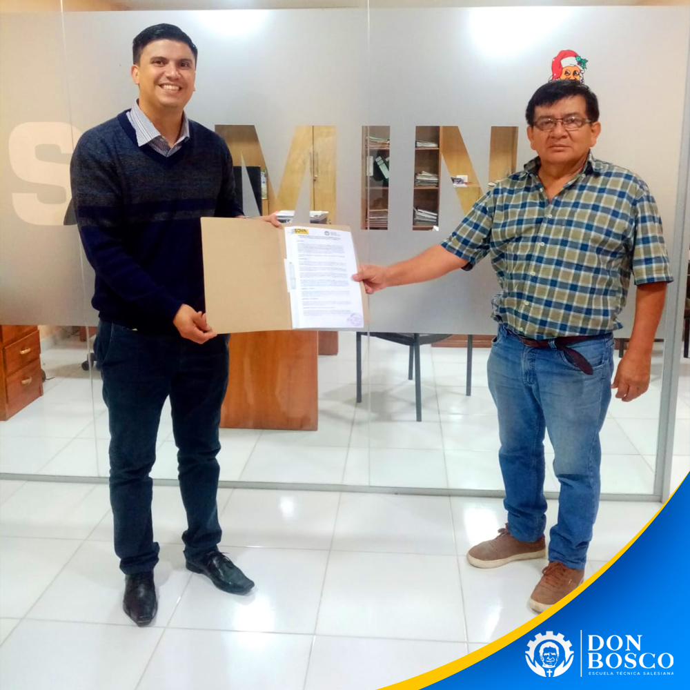Convenio de Cooperación con la empresa SOMIN SA

Con el objetivo de ofrecer mejores oportunidades a los egresados de la Escuela Técnica Salesiana se realizó la firma de un convenio de cooperación con la empresa SOMIN SA dedicada a la fabricación y montaje de estructuras metálicas