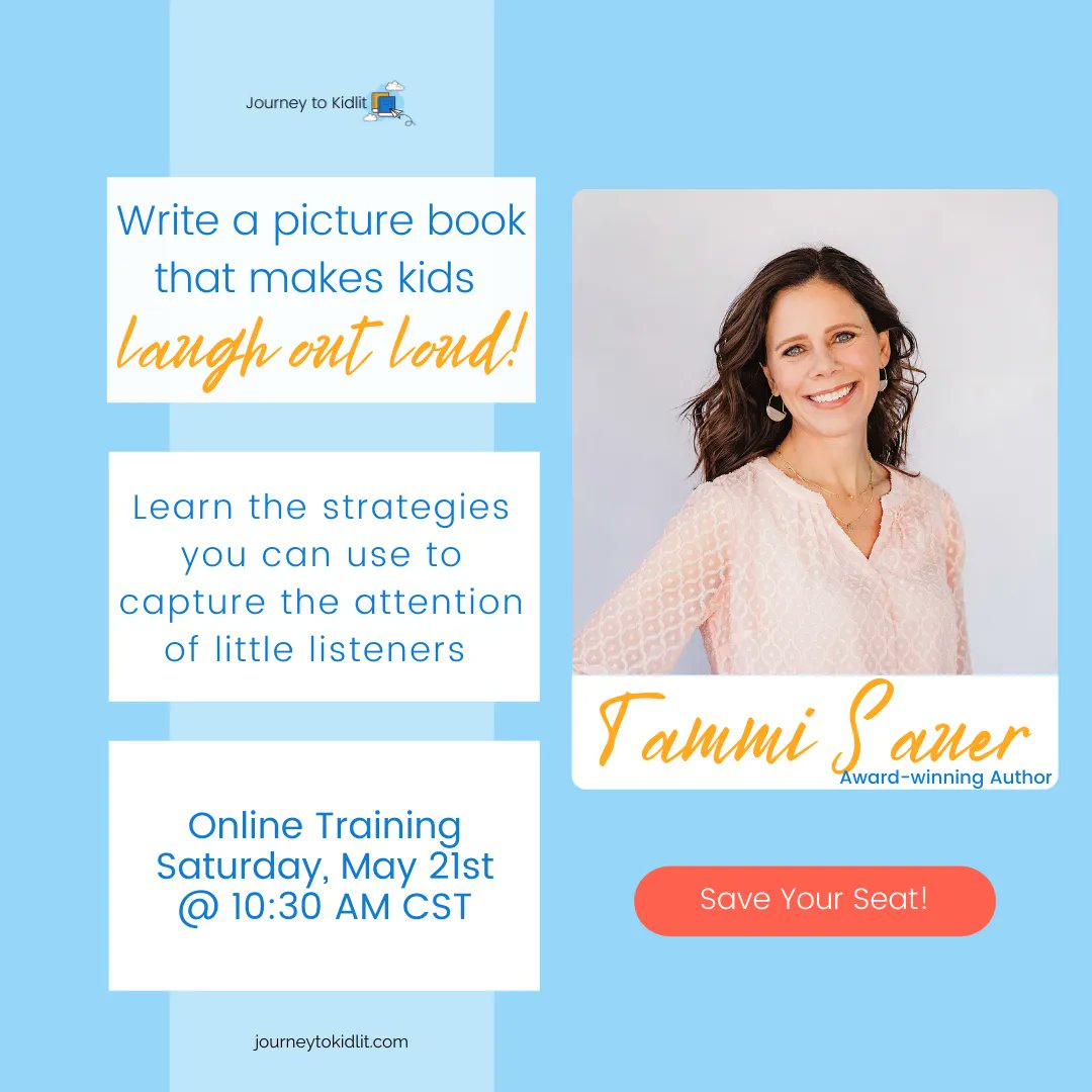 THIS WEEKEND! Save your seat for an online training with @SauerTammi where you will learn the strategies that help picture book #writers create fun read-alouds and capture the hearts and minds of little readers. Reserve your spot here buff.ly/3FcmLds #online #training