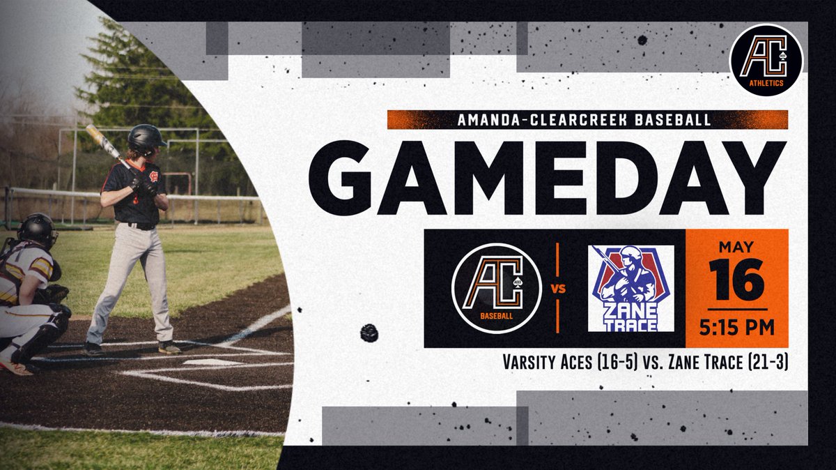 AC_Athletics1's tweet photo. Gameday | Varsity ⚾️

•#2 Zane Trace (21-3) comes to town this evening for a big Division 3 matchup! @AthleticsZt 

Go Aces! ♠️ https://t.co/wxa4Chn26B