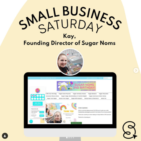 tryshophub's tweet photo. Another Small (and late) Business Saturday celebrating one of our ShopHub customers - https://t.co/kWNPNGAVcF 🍭🍫

Swipe left to read more about how SugarNoms started and some great tips from the founder - Kay! 🤩

Also check out their loyalty program!

 #SmallBiz #ecommerce https://t.co/vlot3d6qnb