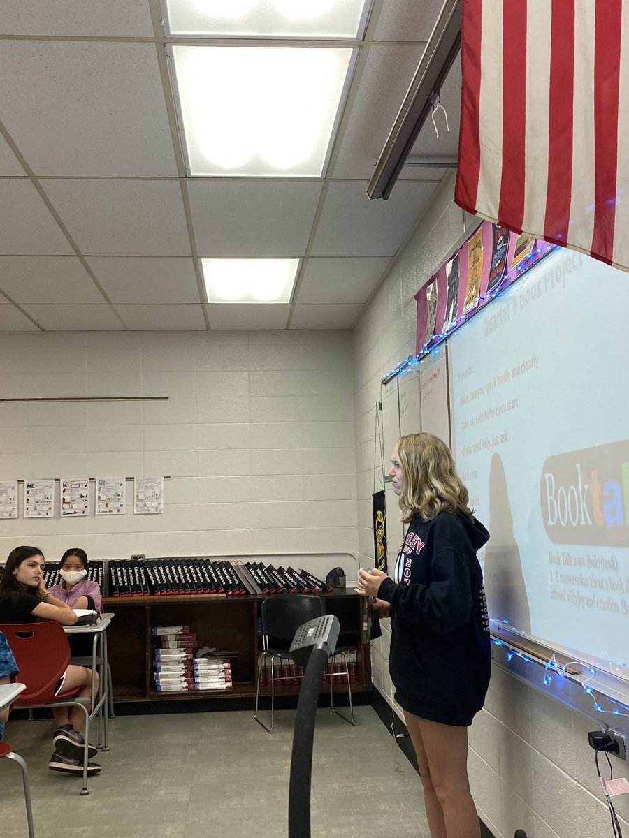 TeachFelsenthal's tweet photo. Over the past couple of days, students have been giving #BookTalks as their final book project of the year. They had to type a script and then memorize it! They all did a wonderful job presenting! #D57Learns #D57Reads #MPEAproud @lincoln_d57 https://t.co/7EqRw9DEDA