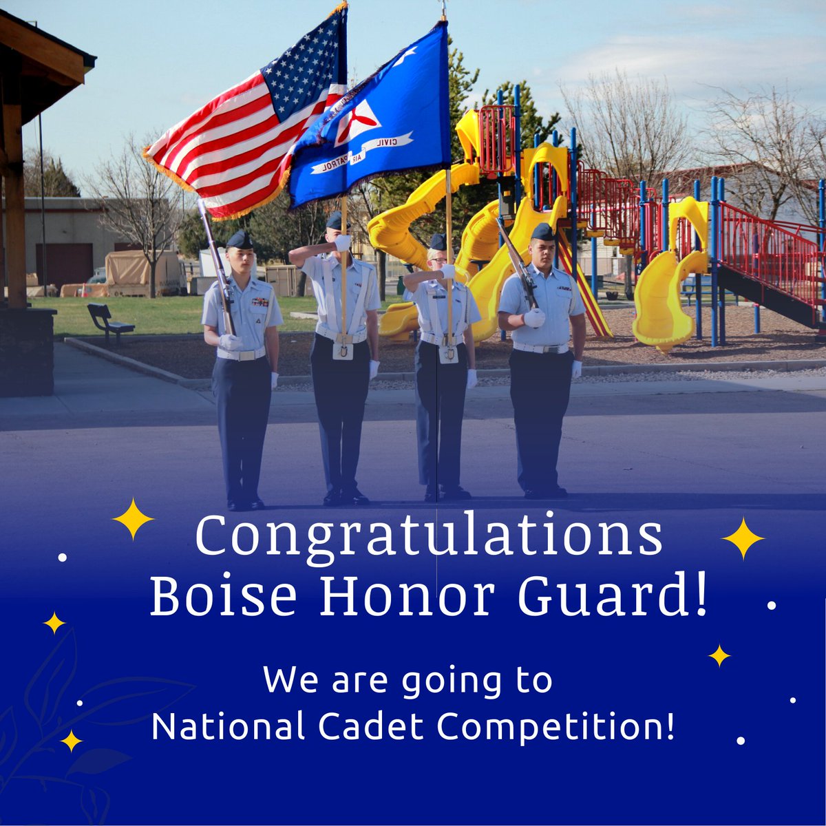 BoiseCAP's tweet photo. Congratulations Boise's Honor Guard! 👏
They are going to @CivilAirPatrol National Cadet Competition in July! 
📸C/1st Lt Spencer McConnell 
#gocivilairpatrol #Congratulations https://t.co/jequz3sIWc