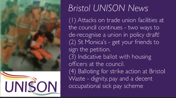 Latest news and it’s not great!!! #notgreatnews #fairpay #Equality ##facilitytime #bristolwaste #stmonicas