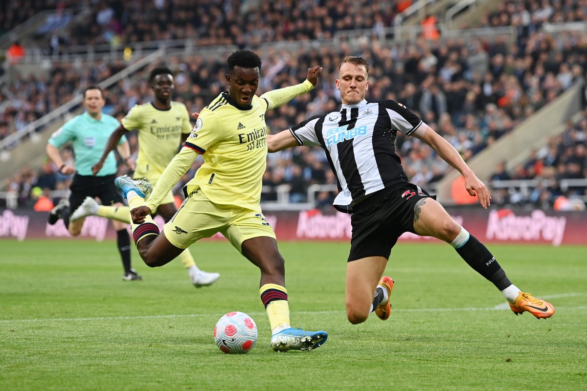 premierleague's tweet photo. HALF-TIME Newcastle 0-0 Arsenal

It's been an entertaining half of football, but neither side were able to make the breakthrough

#NEWARS https://t.co/GgH4oeXtuo