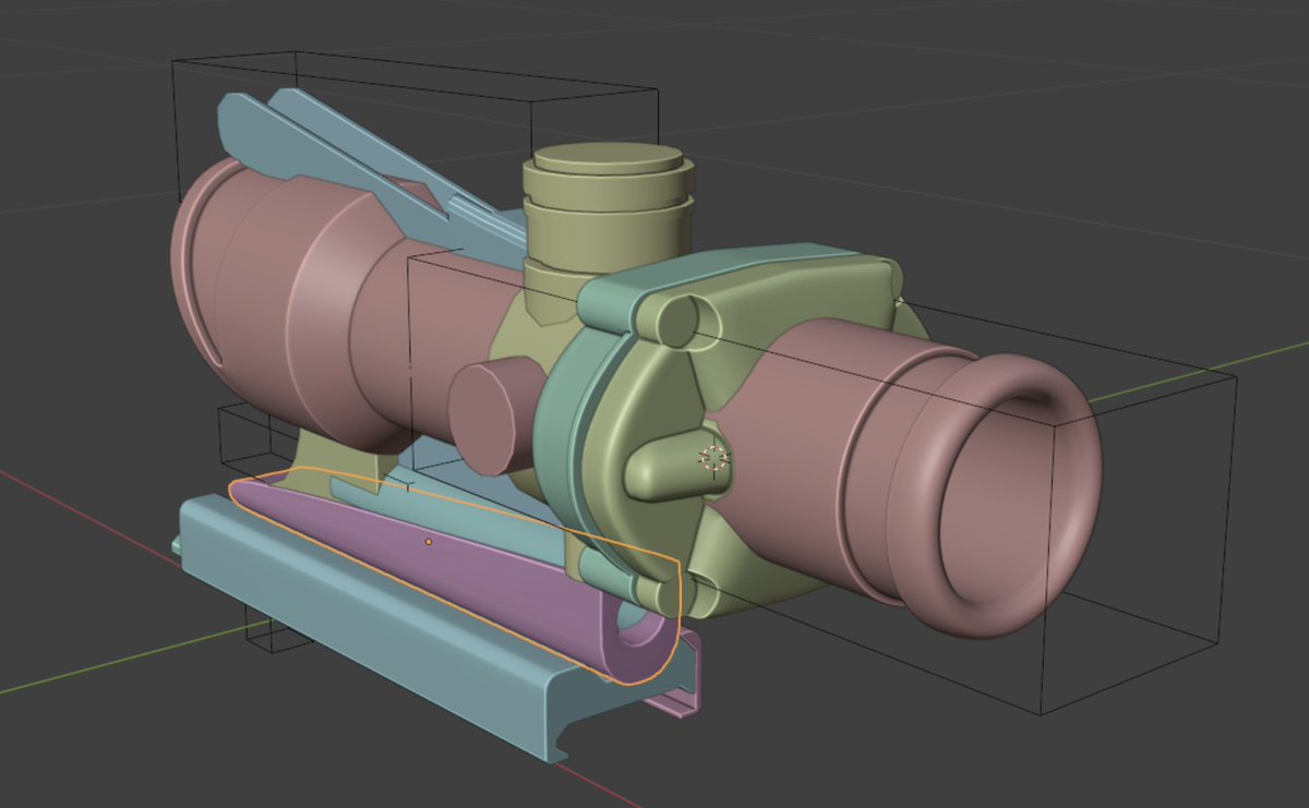 Each color represents a separately crafted piece. This is a small portion of the work that goes into creating even just the attachments! 

#Solana #SolanaNFTs #3dart