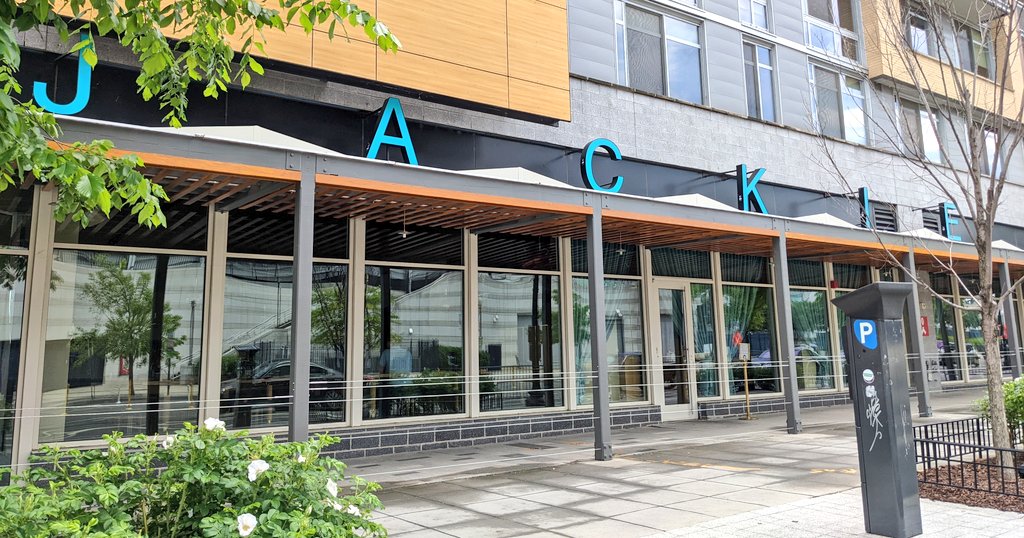 .<a href="/DueSouthDC/">Due South</a> joining the permanent patio covering party. <a href="/districtwinery/">District Winery</a> has basically extended their restaurant to the patio boundary, with glass walls that slide down. And Jackie by <a href="/DachaDC/">Dacha DC</a> is looking all grown up. They took the opportunity to swap out the red sign for teal.