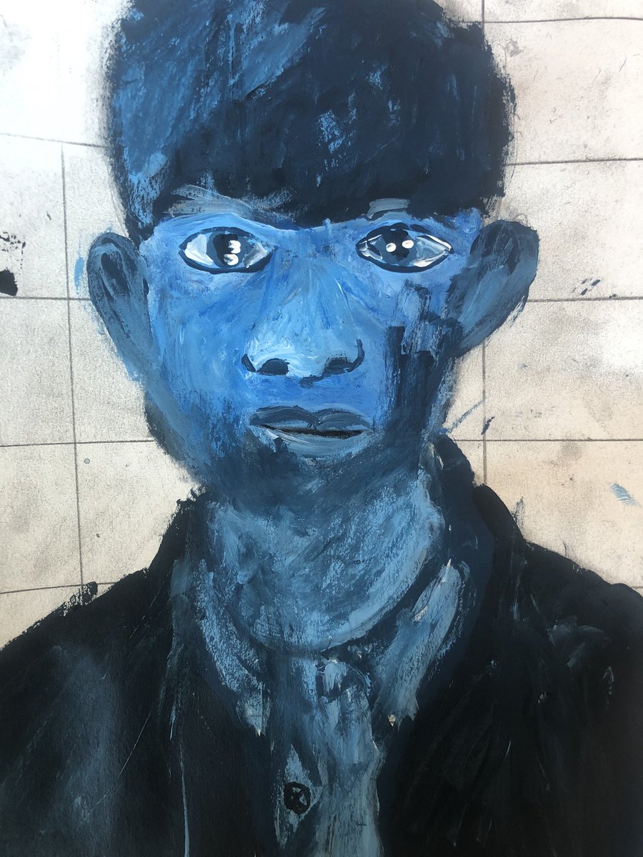 DACAArt's tweet photo. Beautiful work in progress by @DarwenAcademy Year 9 students exploring portraiture and mental health #creativity https://t.co/ioHikWmCXb