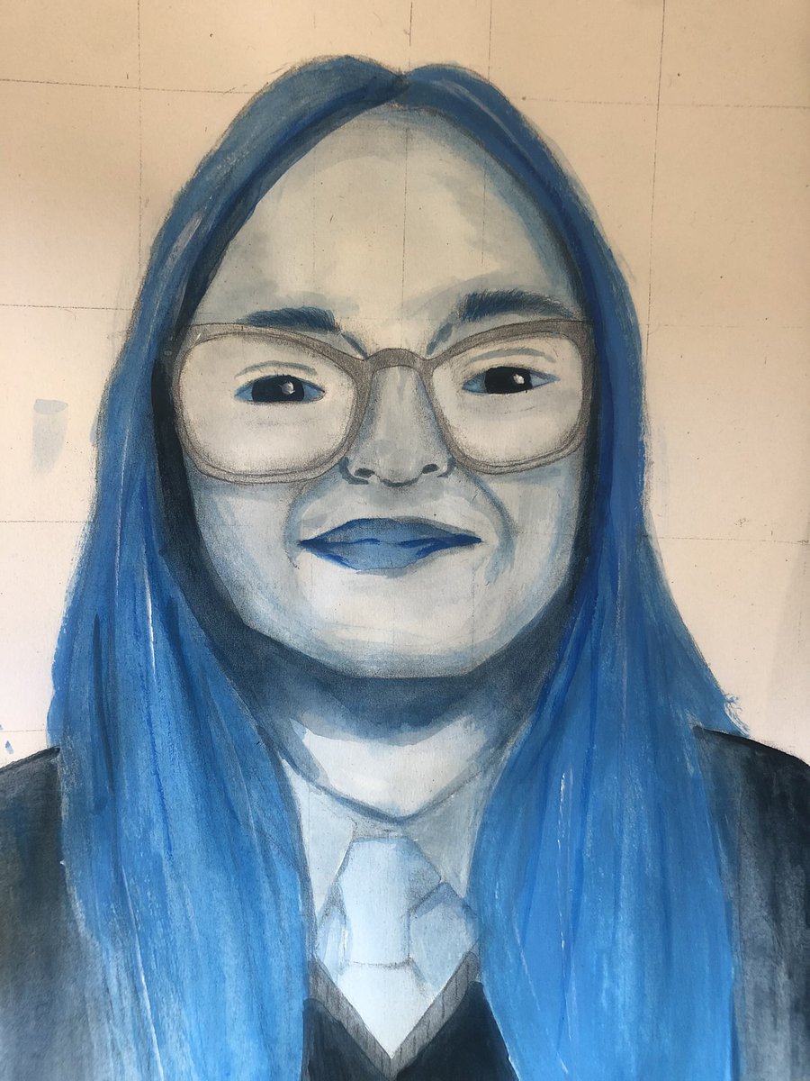 DACAArt's tweet photo. Beautiful work in progress by @DarwenAcademy Year 9 students exploring portraiture and mental health #creativity https://t.co/ioHikWmCXb