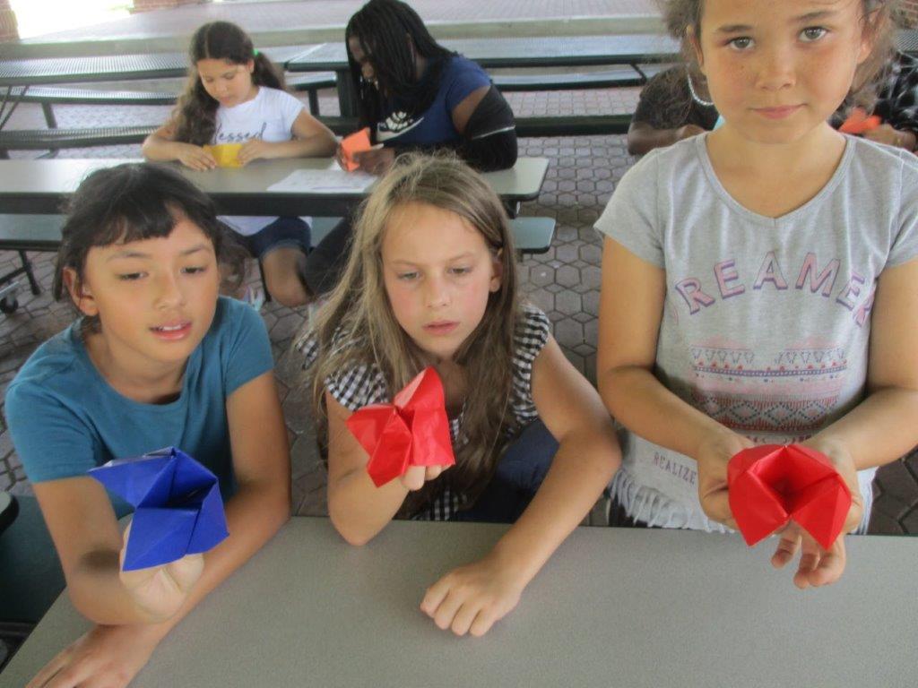 The students at Mims are learning about paper art and origami. #AfterschoolWorks #BAS321