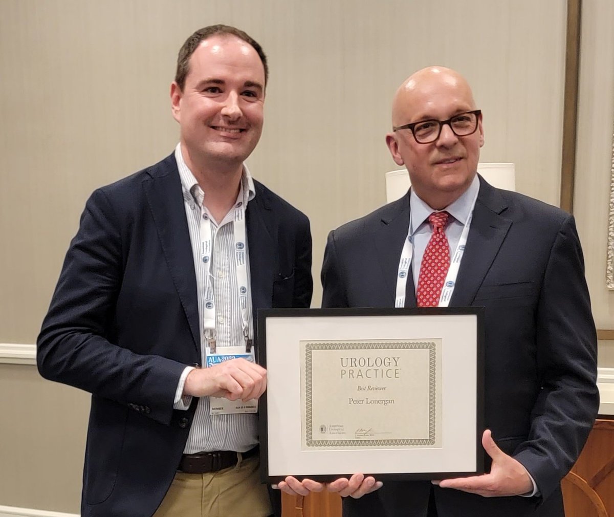 <a href="/AmerUrological/">Amer. Urol. Assn.</a> <a href="/JUrology/">Journal of Urology</a> Congratulations to <a href="/PeterLonergan/">Peter Lonergan</a> for being awarded one of Urology Practice's Best Reviewers!