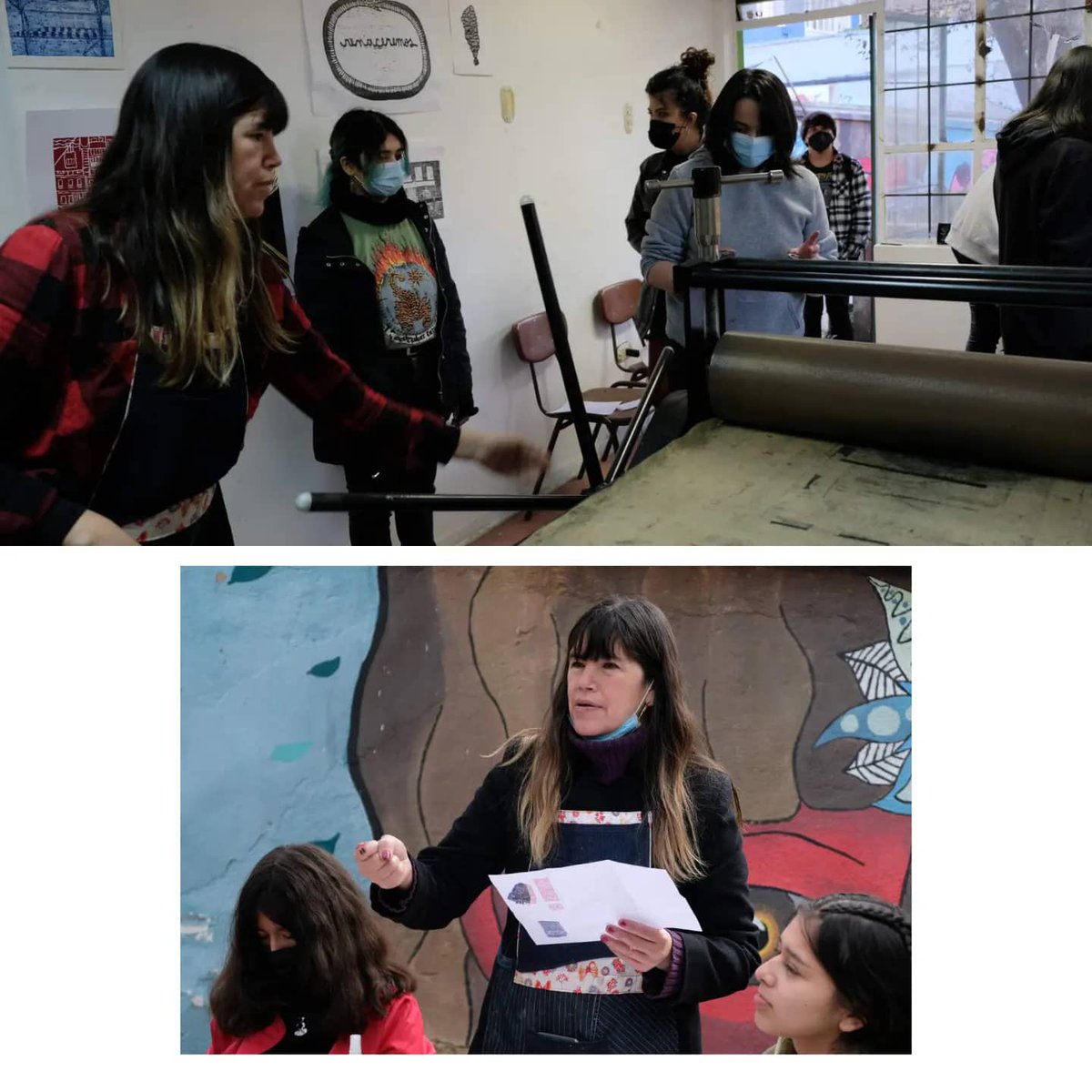 💥 La semana pasada finalizó nuestro taller de #Grabado junto a lxs estudiantes del Liceo Técnico de Valparaíso (@somosltv), instancia donde se trabajó en la creación de un fanzine personal bajo la técnica del #Linograbado a cargo de la profesora, Pamela Román.