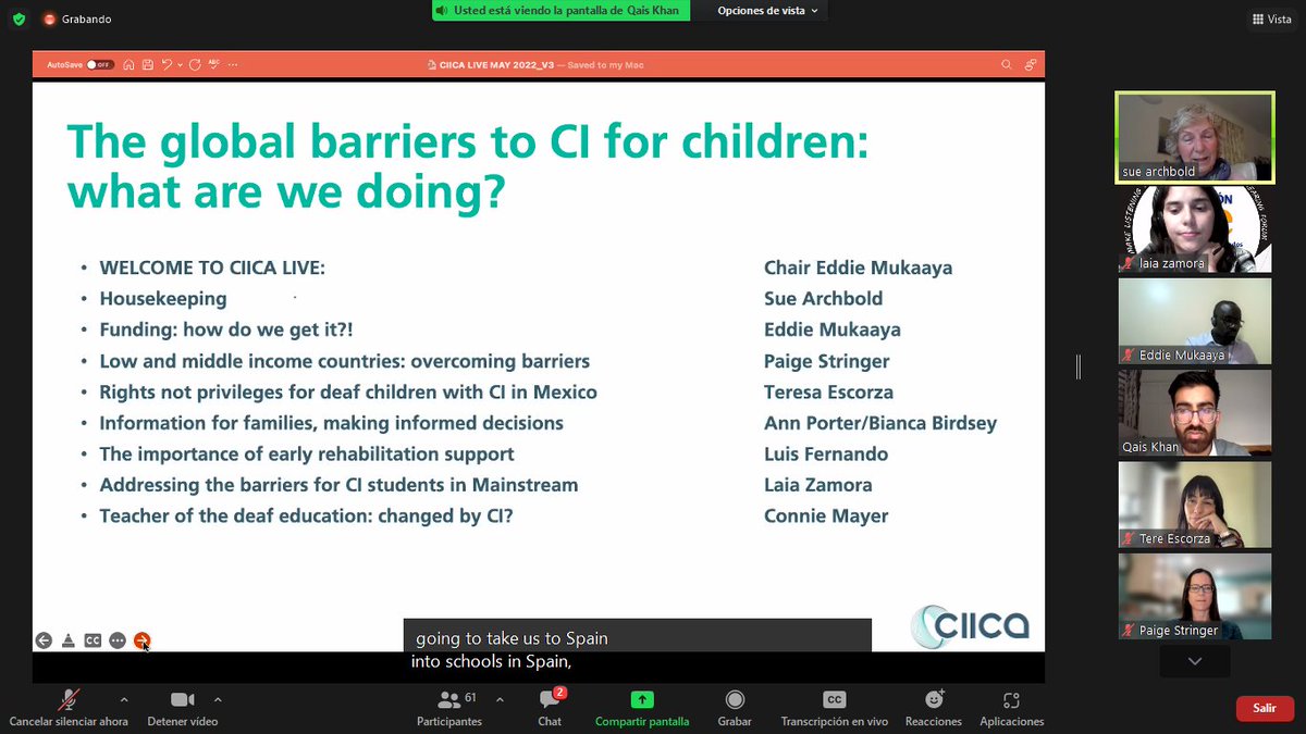 eurociu's tweet photo. We are on @ciicanet Webinar - The Global Barriers to Implantation for Children. If you did not registre in advance, the recording will be online soon! #CochlearImplant #CochlearImplantUsers #HearingLoss #Families #MainstreamSchool #CommunicationBarriers https://t.co/sZlKZimVFJ