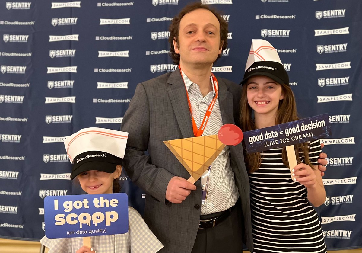CloudResearch's tweet photo. Come get the scoop at @Samplecon registration! We're scooping up @AftersIceCream and the truth about online #dataquality!
Did we mention we have a selfie booth? We'll be here until 2 pm!
#CloudResearch #SentryMRX #dataquality #onlineresearch https://t.co/1XKkzggRg9
