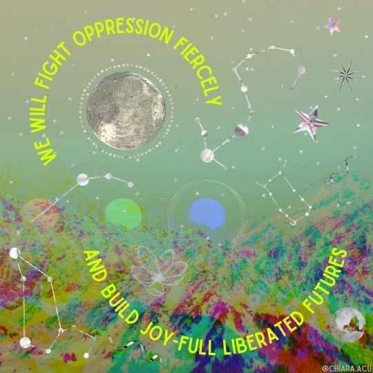 NewEconomics's tweet photo. On harsh hopeless days, remember that our communities hold infinite possibilities for liberation, and that goodness, life, &amp; genius are all around us. 

Art by @chiara.acu (on IG) w/ #CreativeWildfire. Plug-in as we create &amp; demand, #NoGoingBackToNormal: 

https://t.co/tZYZlXrhoN https://t.co/fozcuBrTxO