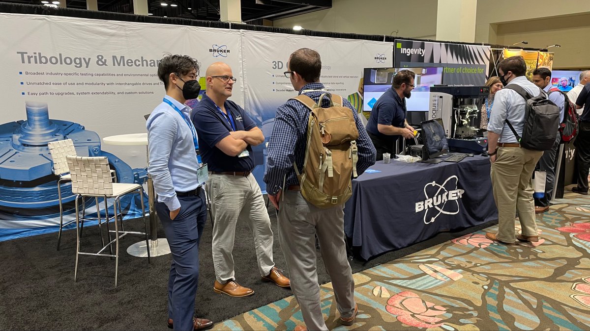 BrukerNano's tweet photo. We are underway in sunny Orlando, Florida for the 2022 STLE Annual Meeting hosted by @STLE_Tribology☀🌴
Visit Booth 820 to see our suite of application-focused instrumentation for research and production.
#STLE2022 #Manufacturing https://t.co/L2hftbgAFJ