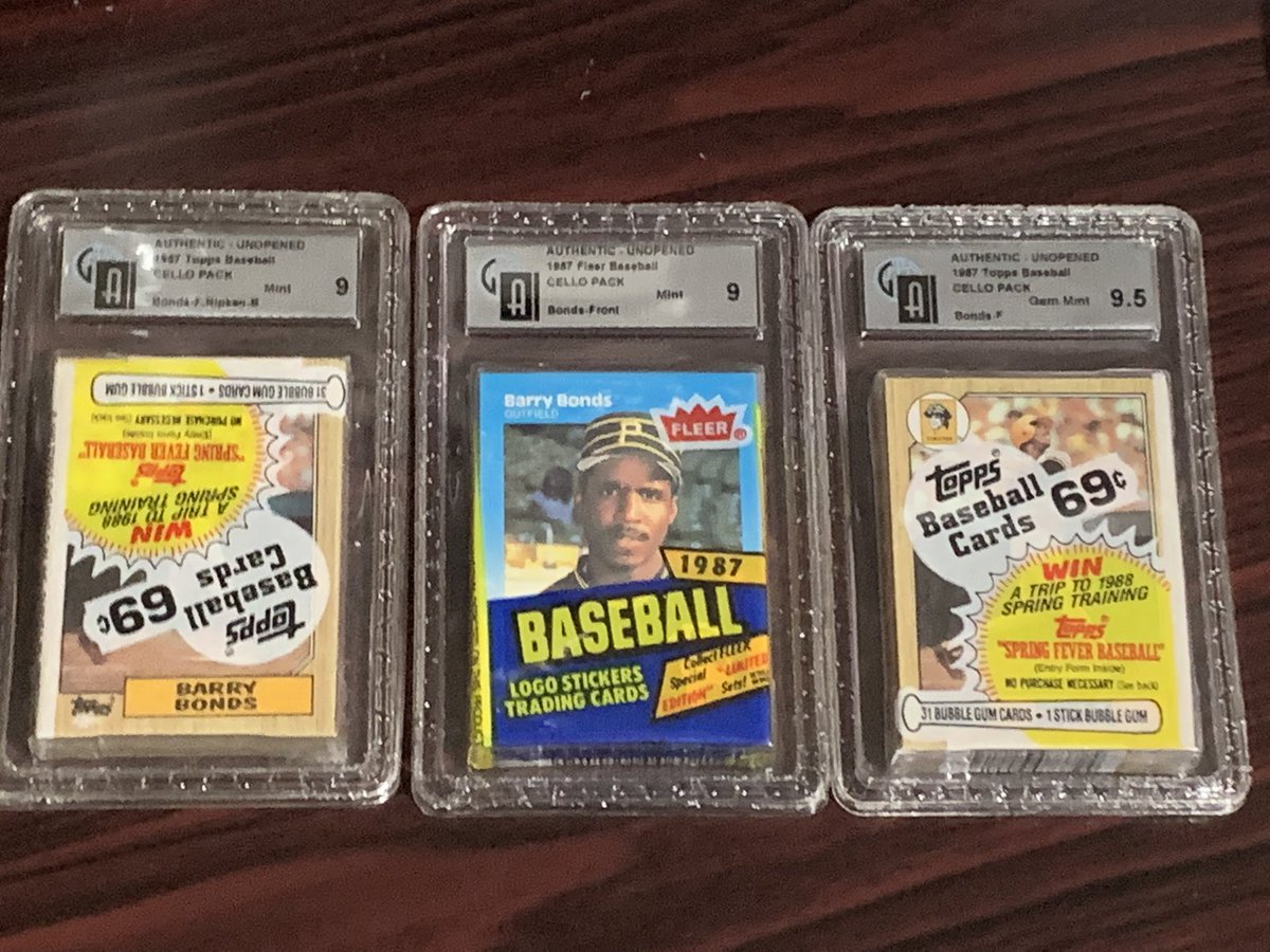 Barry Bonds 2nd year on front in a cello. Topps and Fleer 1987 https://t.co/iX7jXtFQgU