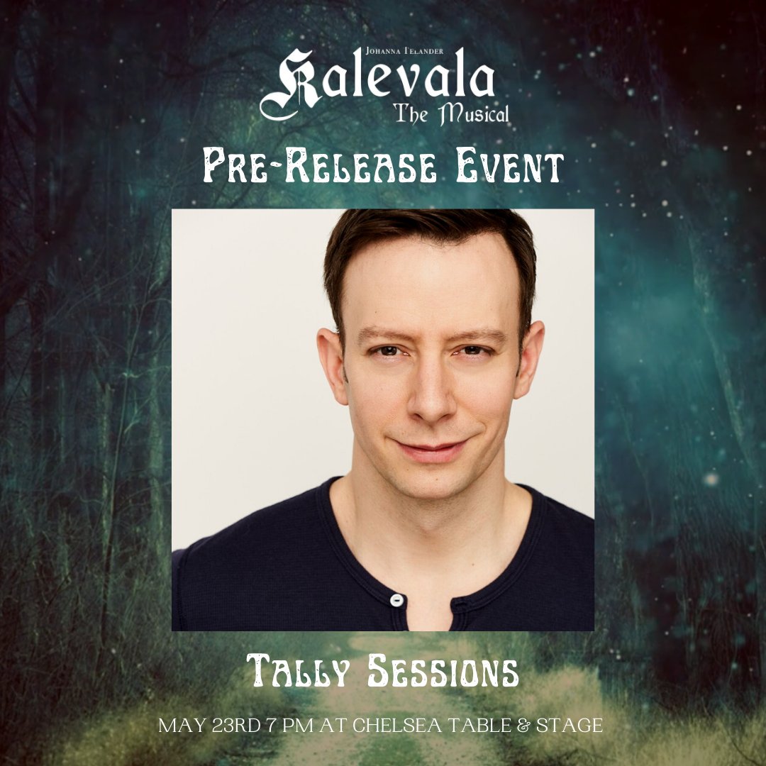 PROUDLY ANNOUNCING our next performer - <a href="/TallySessions/">Tally Sessions</a> of Marvelous Mrs. Maisel <a href="/maiseltv/">The Marvelous Mrs. Maisel</a> <a href="/anastasiabway/">Anastasia Musical</a> and <a href="/companybway/">COMPANY</a> ! 
Come hear Tally perform Kalevala the Musical on MAY 23rd! TICKET LINK IN BIO! #kalevalamusical #Broadway #newmusical #companybroadway #mrsmaisel