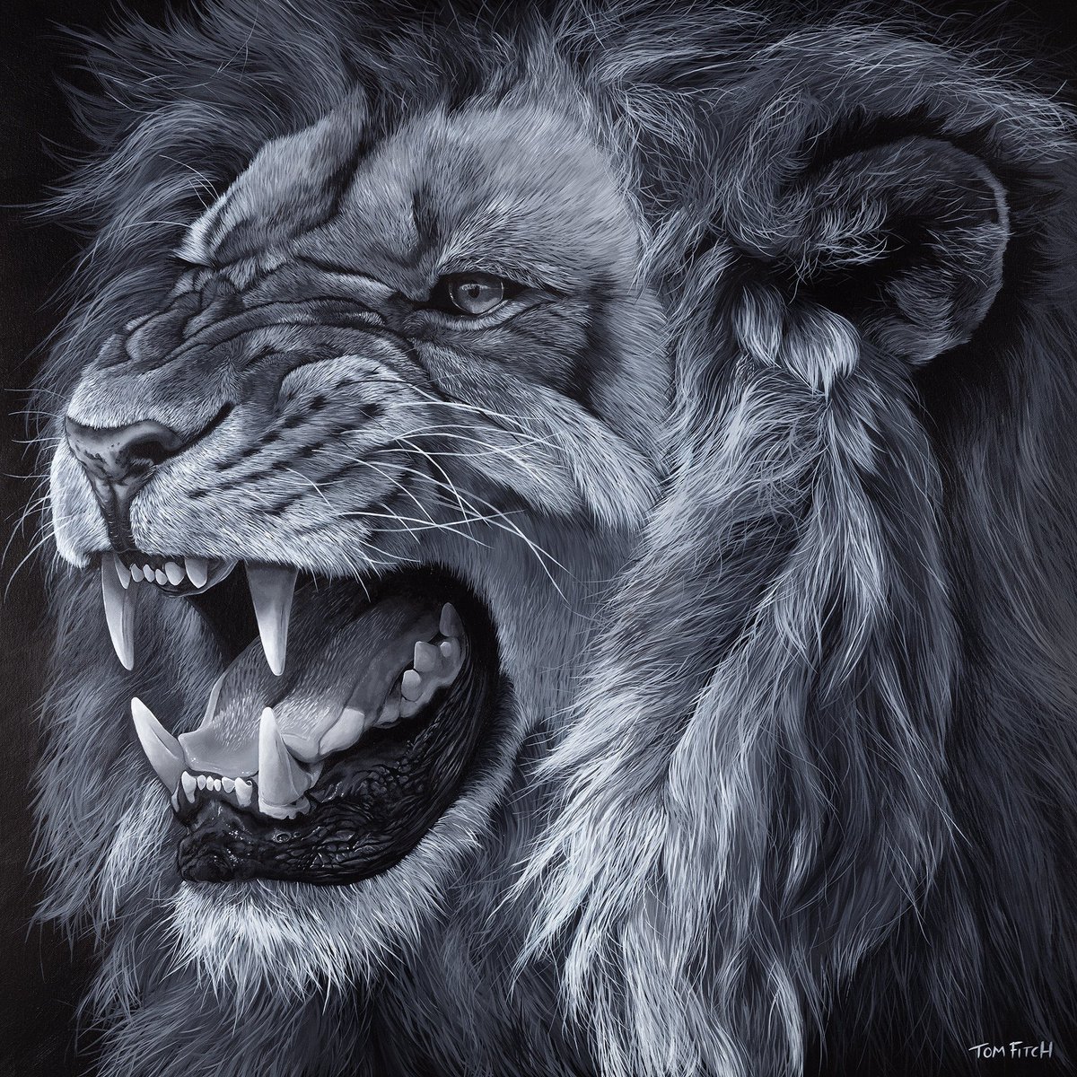 More than Art 🙏🏼🎨 #bigcat #bigcatart #tiger #lion #portraitart