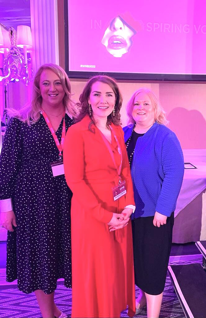 UnaFitzpatrick0's tweet photo. It was my pleasure to attend #WMB2022 today to celebrate with Geraldine Magnier, co founder of @idiro_analytics, who was shortlisted for the Women in Tech award ๐๐ป๐๐ป and to hear from @MartynLorna during the panel discussion. Both these tech trailblazers inspire me & many others๐ https://t.co/XNH2OgcnvA