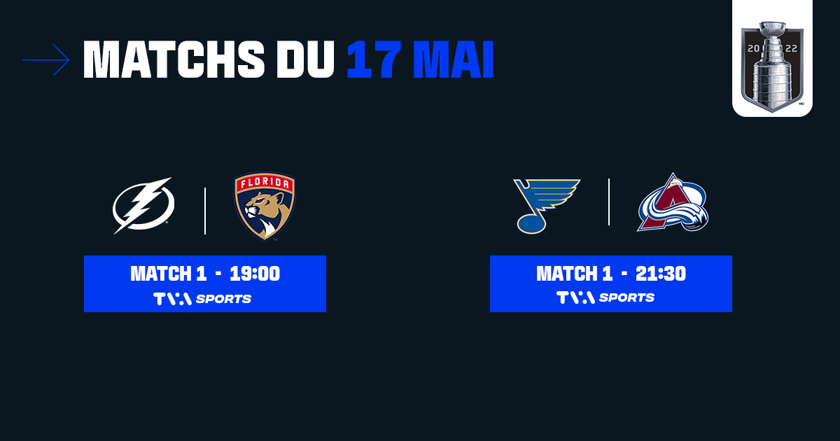 TVASports's tweet photo. Le 2e tour commence ce soir! Voici notre horaire de programmation de la soirée d'aujourd'hui, 17 mai. 👇 https://t.co/Zm6sEHzCdt