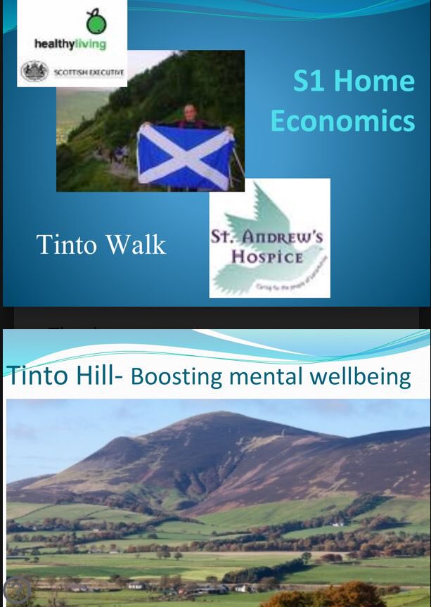 CathkinHigh's tweet photo. Learning- S1 Home Economics pupils prepare for Tinto and take time to reflect on their wellbeing: connect,be active, take notice, keep learning and give #MentalHealthMatters #HealthyEating https://t.co/WxMbOJGNT9