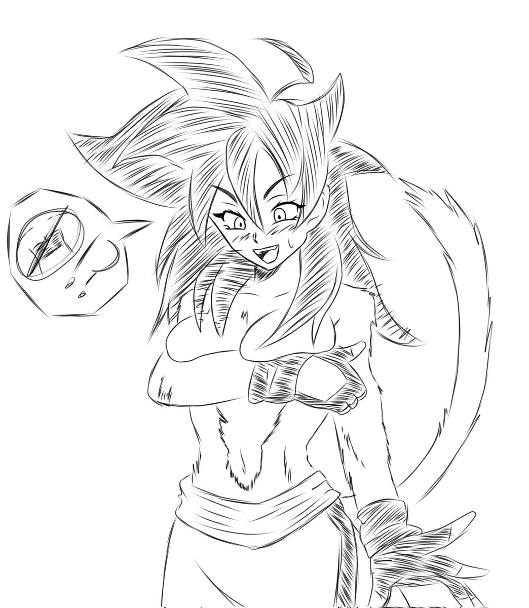 ShyneProject's tweet photo. A female SSJ4 would have her breasts covered by fur?

In the man the fur surrounds the pectorals therefore in a woman sayian her breasts should be uncovered,That's how I see it and that's what would happen if an SSJ 4 woman appeared on my manga https://t.co/N4ACQZvkNi