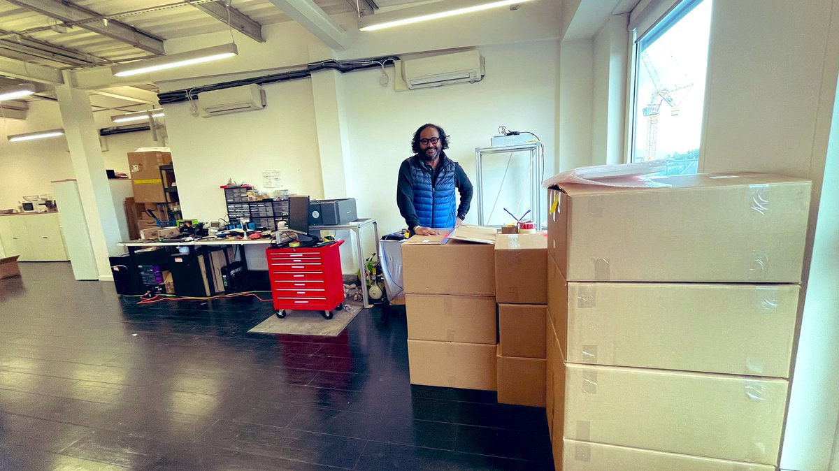 rishmitra's tweet photo. All packed and Ready to ship new @greyparrotai #WasteAnalytics monitoring boxes to customers. #growth #scaleup #wastemanagement #AI https://t.co/USyqAluxWx