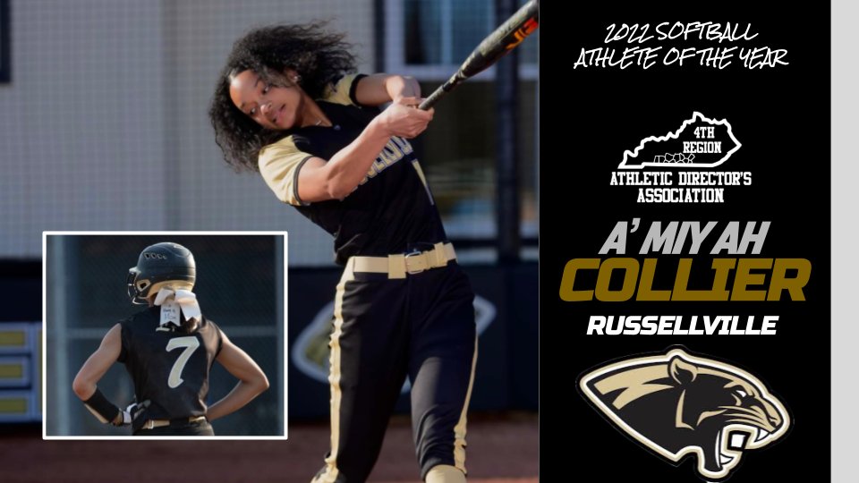 4thRegionADs's tweet photo. Our 2022 Softball Athlete of the Year is A'miyah Collier from Russellville.

Congratulations @amiyah_collier!

Background photo courtesy of Kelly Phillips at https://t.co/d1zUvmgXOx https://t.co/Elen5ySLOl