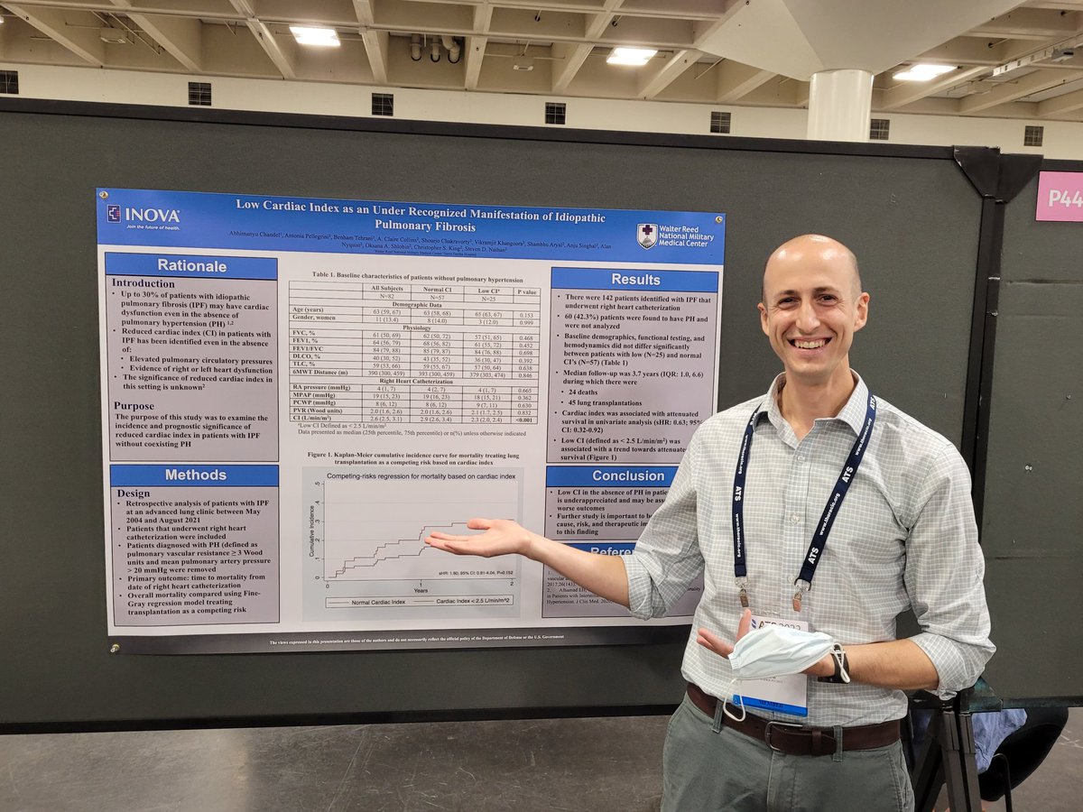 MatthiasWilli12's tweet photo. Graduating WR PCCM Fellow and Rockstar Walter Reed PCCM Staff Abhi Chandel presenting on low CI as manifestation of IPF!!! https://t.co/K7kL7sI3us