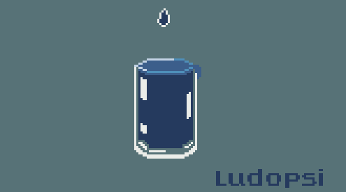 ludopsi's tweet photo. Day 16 #PixelMAYnia
Theme: A Litte Too Much
One drop
#pixelart 
I also did one with the constraint on using dithering as much as possible...don't know what is better tbh https://t.co/fFYOHrgI0z
