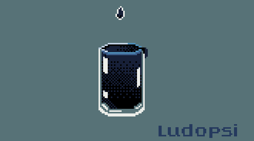 ludopsi's tweet photo. Day 16 #PixelMAYnia
Theme: A Litte Too Much
One drop
#pixelart 
I also did one with the constraint on using dithering as much as possible...don't know what is better tbh https://t.co/fFYOHrgI0z