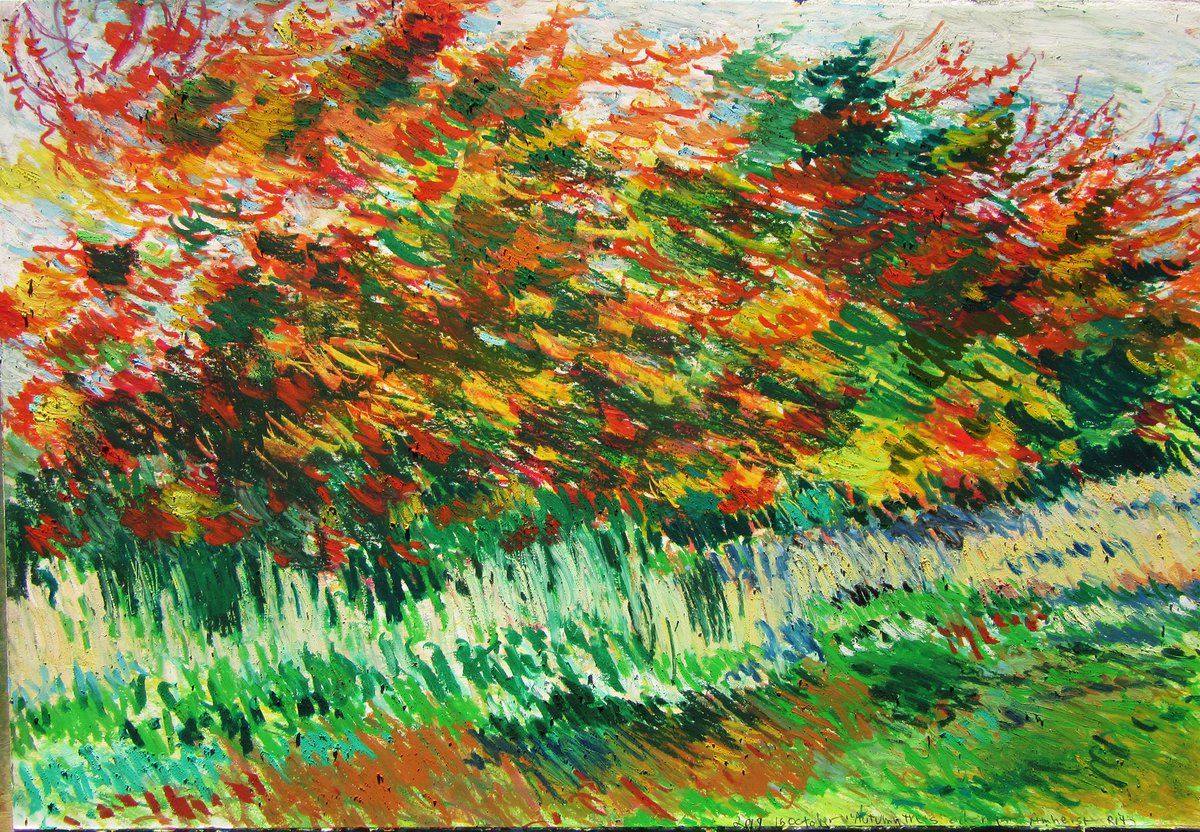 EkdGallery's tweet photo. “Autumn Trees” 
Lorna Ritz
Holbein crayon on 300lb hot press paper
15 x 22 inches 
2019 🍁 

On view now in “New Vistas” 👀
An online art exhibition 
Through June 21 
https://t.co/CzUMKoIz4w 

#art #landscape #drawing #contemporaryart #artgallery #abstract https://t.co/OMgqZ459ba