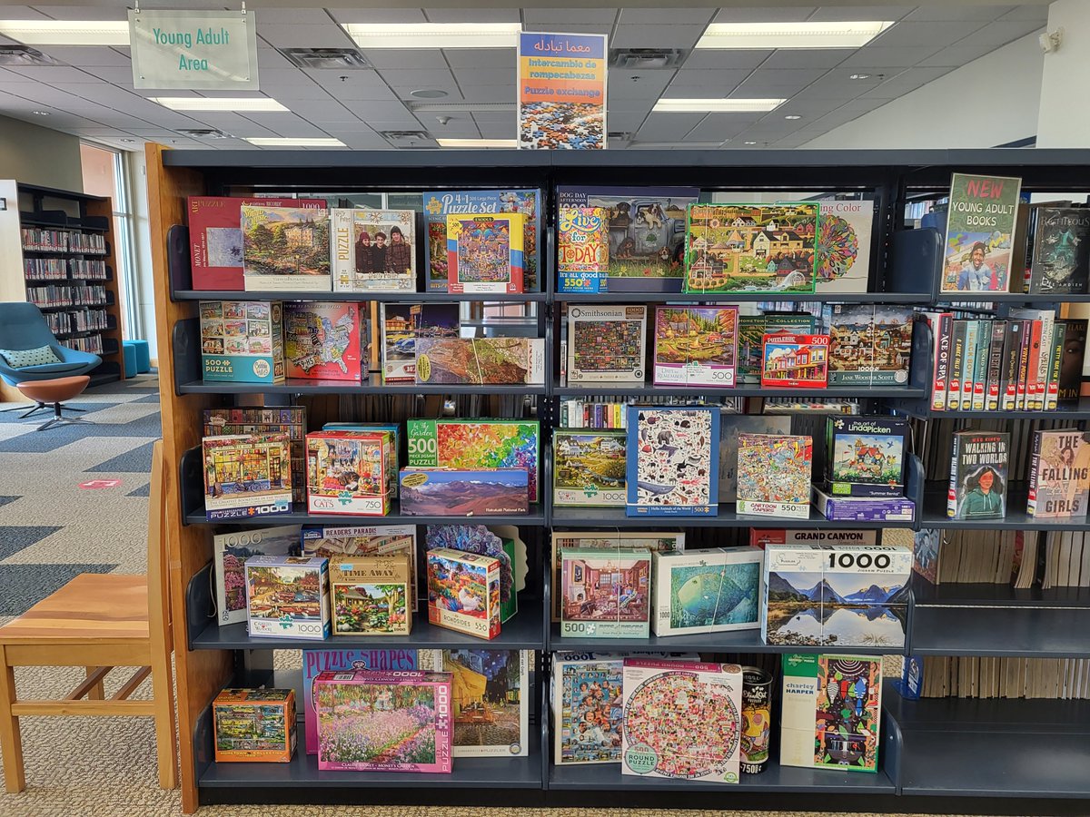 sfpl's tweet photo. DID YOU KNOW that #SouthsideLibrary has puzzles that can be borrowed and tables for the community to work on puzzles together? If you love puzzles, come on by!
#Jigsaw #JigsawPuzzles #PuzzleBuddies #CommunityPuzzle https://t.co/Zk8MBvBKZV