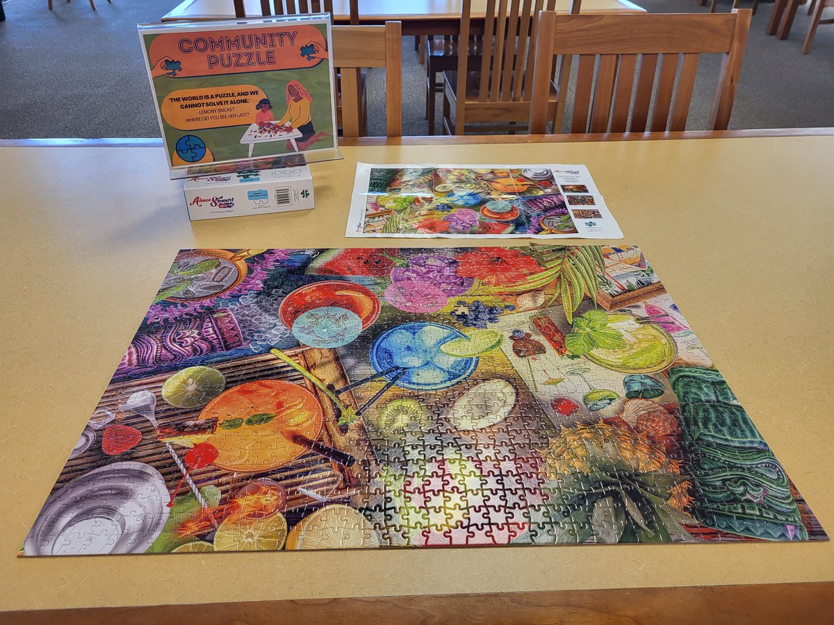 sfpl's tweet photo. DID YOU KNOW that #SouthsideLibrary has puzzles that can be borrowed and tables for the community to work on puzzles together? If you love puzzles, come on by!
#Jigsaw #JigsawPuzzles #PuzzleBuddies #CommunityPuzzle https://t.co/Zk8MBvBKZV