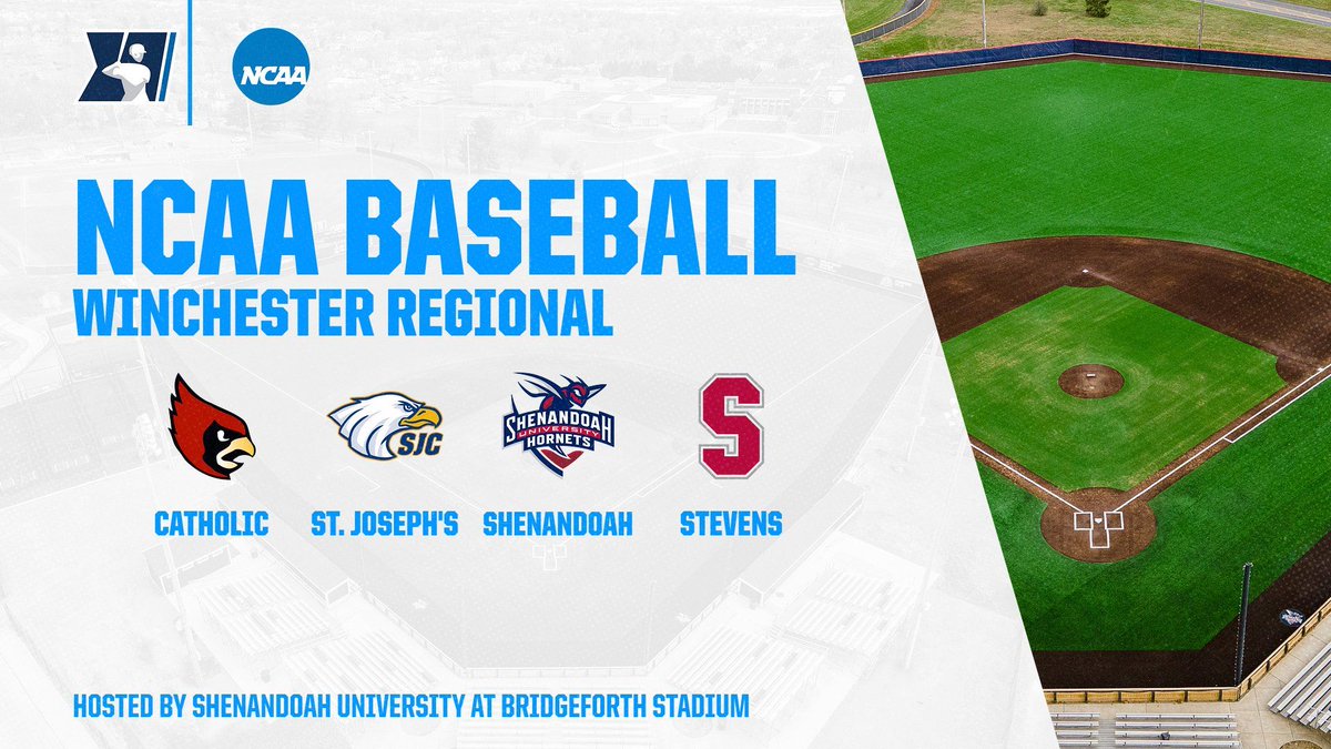 🚨REGIONAL TOURNAMENT🚨

<a href="/SUHornets/">Shenandoah Hornets</a> is set to host the NCAA Baseball Winchester Regional this weekend #GoHornets