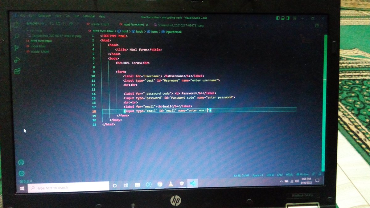 Lawallaide's tweet image. Started learning html few days ago and here is where I'm currently at
#learningcoding
#100DaysOfCode
#Day1