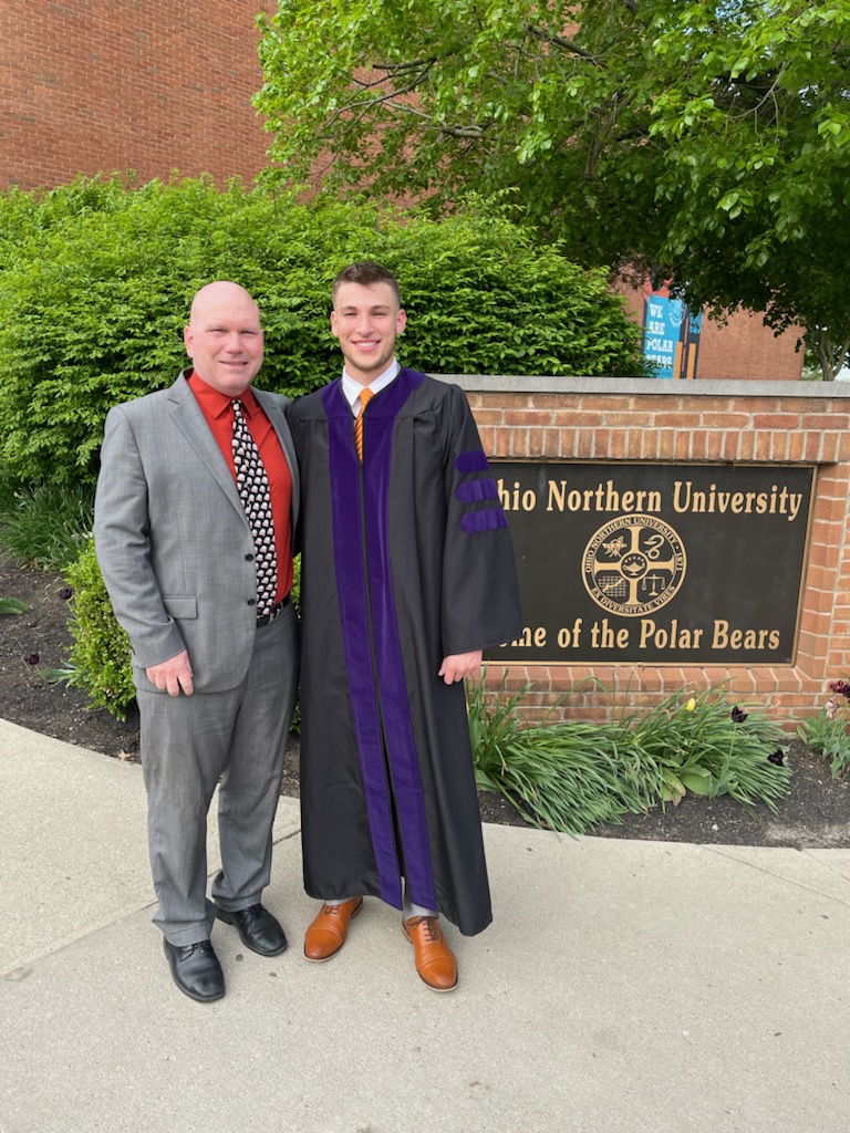 A truly great weekend on campus celebrating commencement. 29 w/members of the <a href="/OhioNorthernFB/">Ohio Northern Football</a> family received degrees in 3  ceremonies (Law, Pharmacy, &amp; Undergraduate). We are so grateful to have the opportunity to coach these young men &amp; can't wait to follow their success.🎓🏈🐻‍❄️