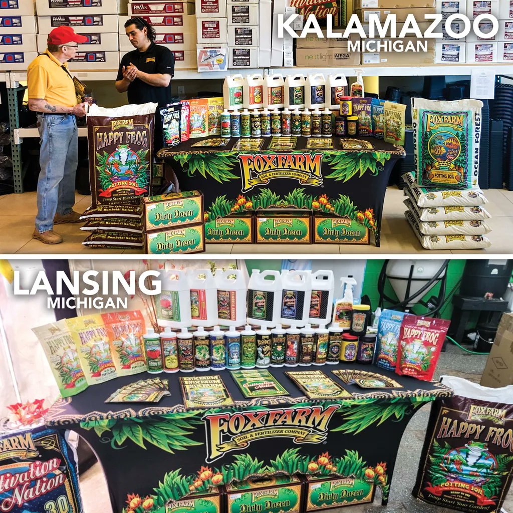 HTGSupply's tweet photo. The #FoxFarmHomeGrownTour is underway! #ThankYou to @FoxFarmSoil, our amazing staff, & our #local green-thumbs who had a chance to stop by the #CharlotteNC, #CommerceCityCO, #KalamazooMI, #LansingMI, #OrangeCT, #WestSpringfieldMA, & #ShrewsburyMA shops over the past couple weeks! https://t.co/nuo5rpwuXu