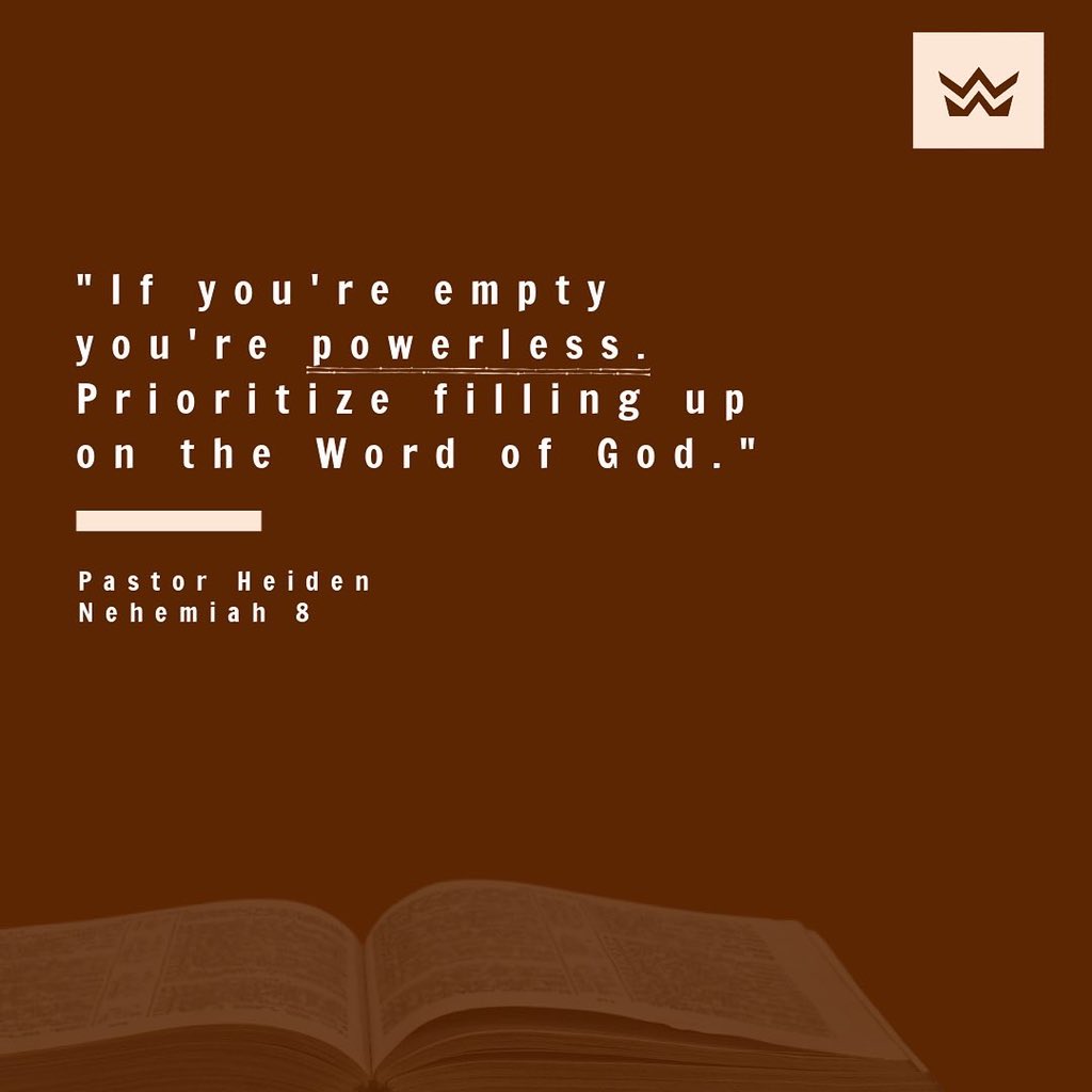 HeidenRatner's tweet image. ⛽️📖 We are filling up on God’s Word all week. Invite you to join us! “If you’re empty… you’re powerless.” #WALKChurch #timeintheWord #fillitup #gasinthetank #letsgo