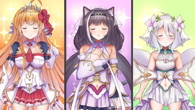 三者三様やね🤗 #プリコネR  #プリンセスフォーム 